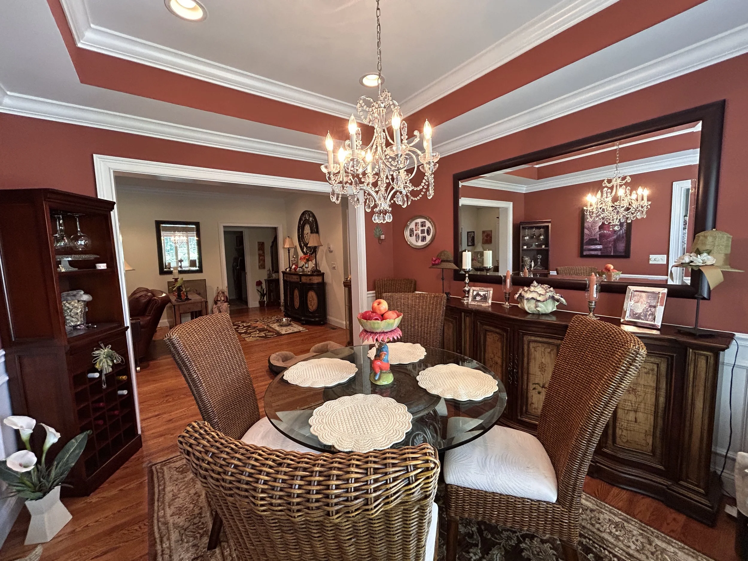 Dining room which connects living room and kitchen