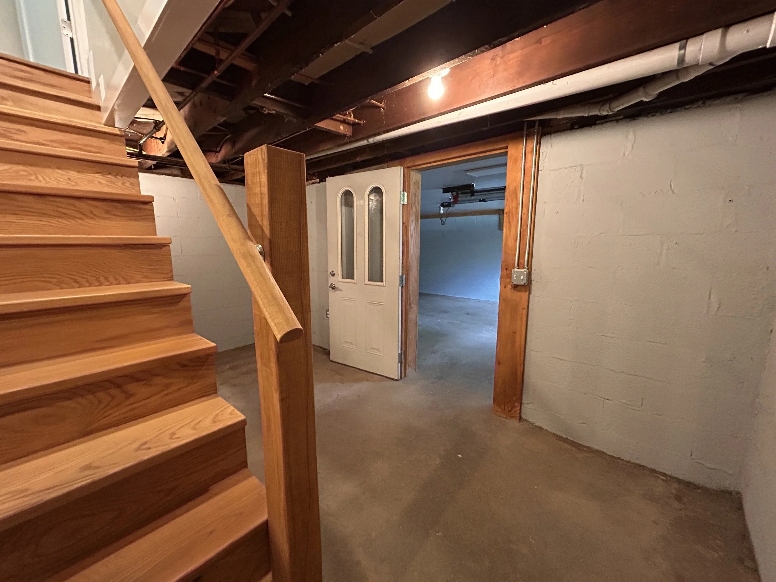 Basement looking towards garage