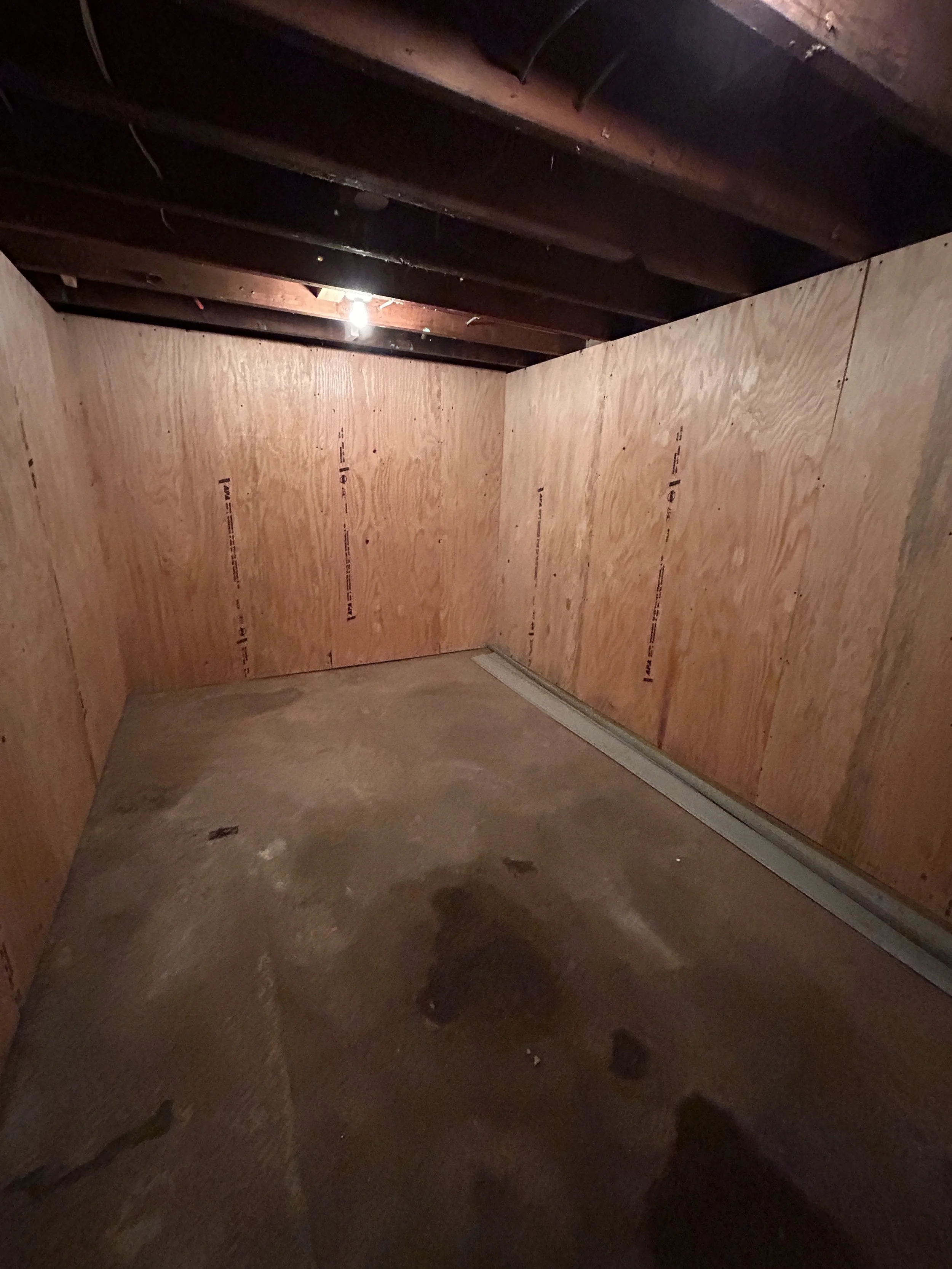 Extra room for storage in basement 