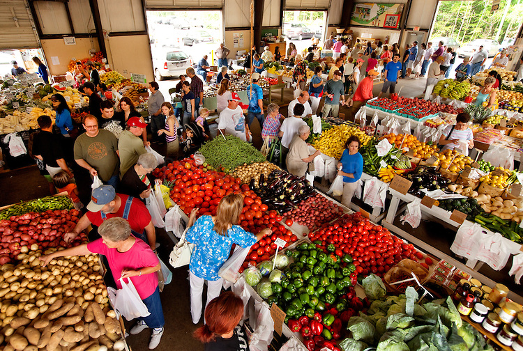 Fruits and Vegetables at a Farmer's Market