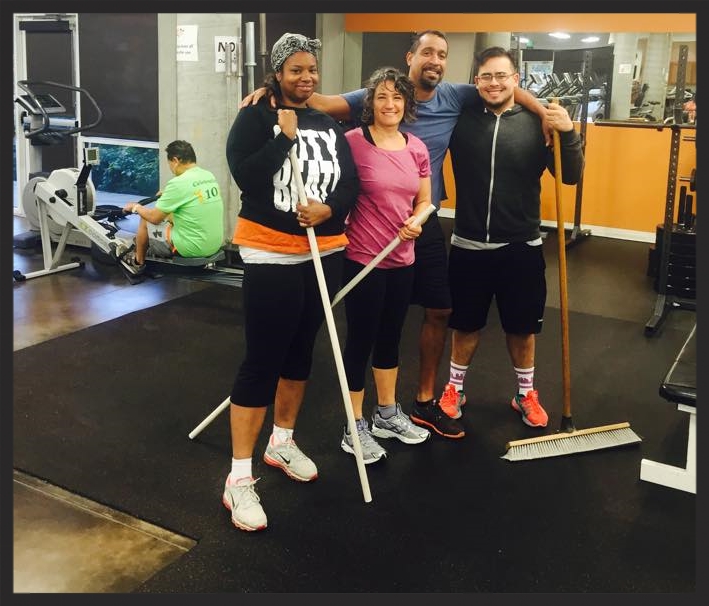 Joela with her morning workout group