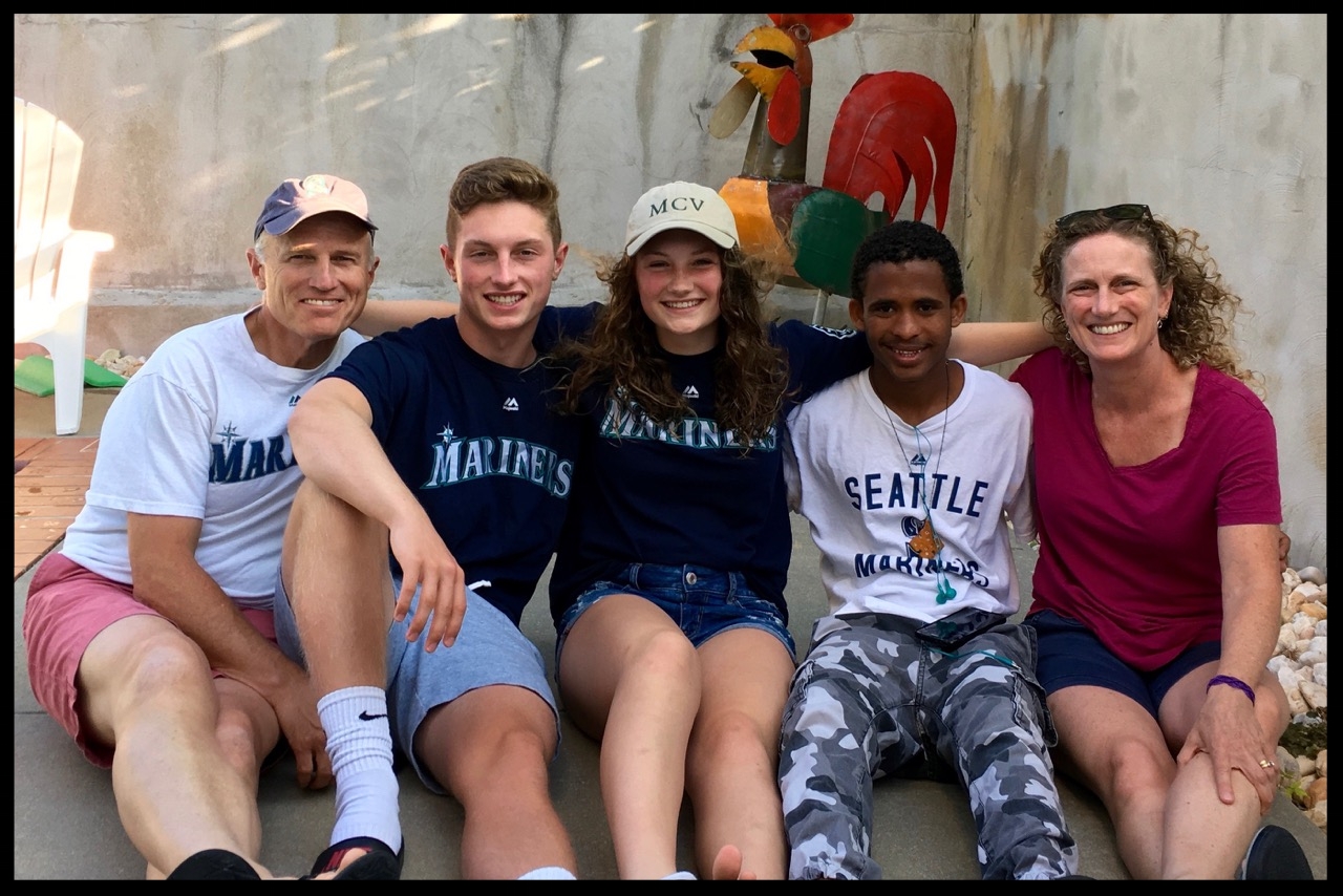 Sherman family (Left to Right): Joe, Josh, Celia, Finan and Becky