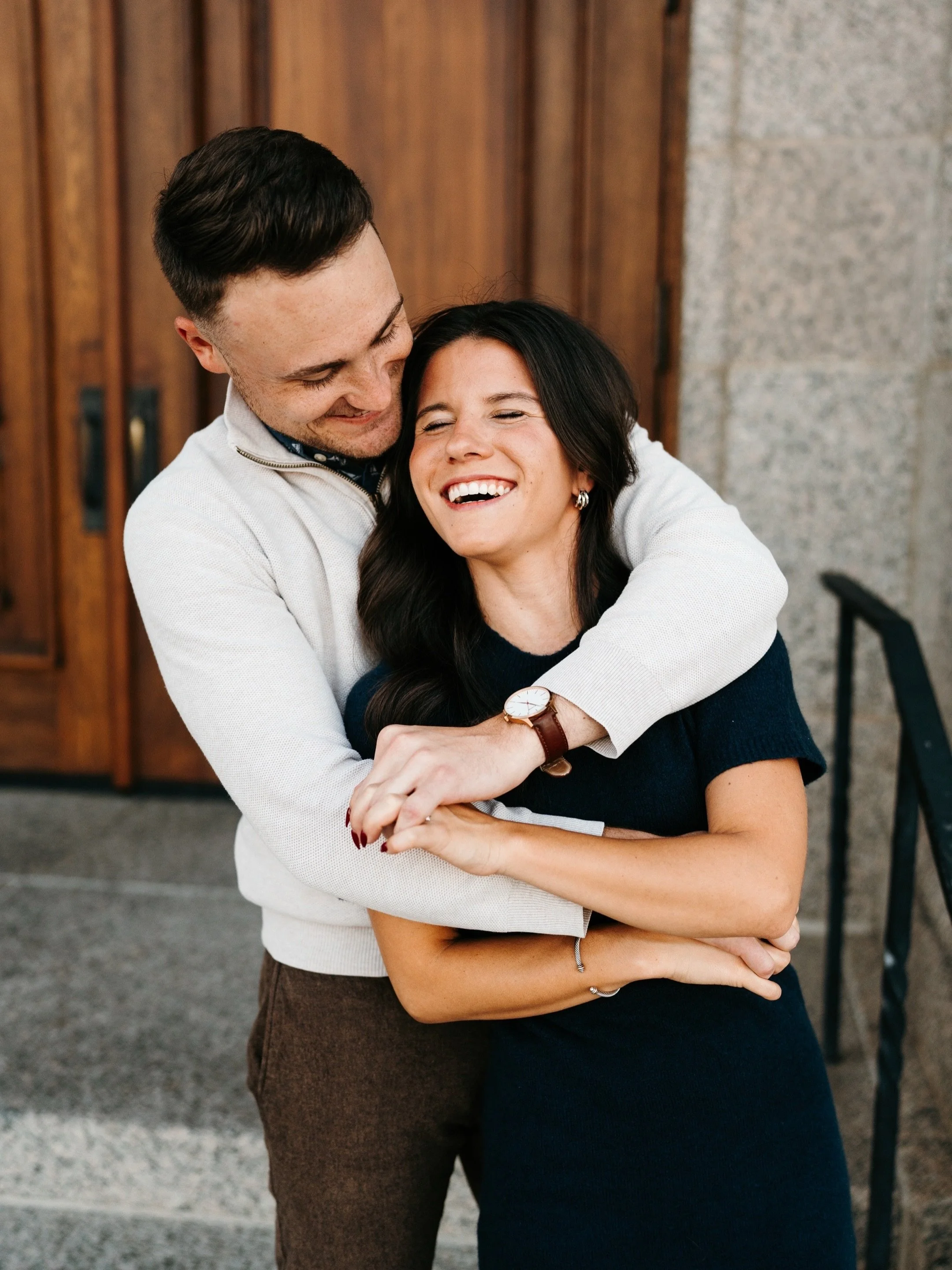 Eeek! Nichole + James was such a joy filled engagement session in St Paul! I have photographed Nichole&rsquo;s whole family on many occasions so when they asked me to photograph their wedding saying, &ldquo;We wouldn&rsquo;t want anyone else!&rdquo; 