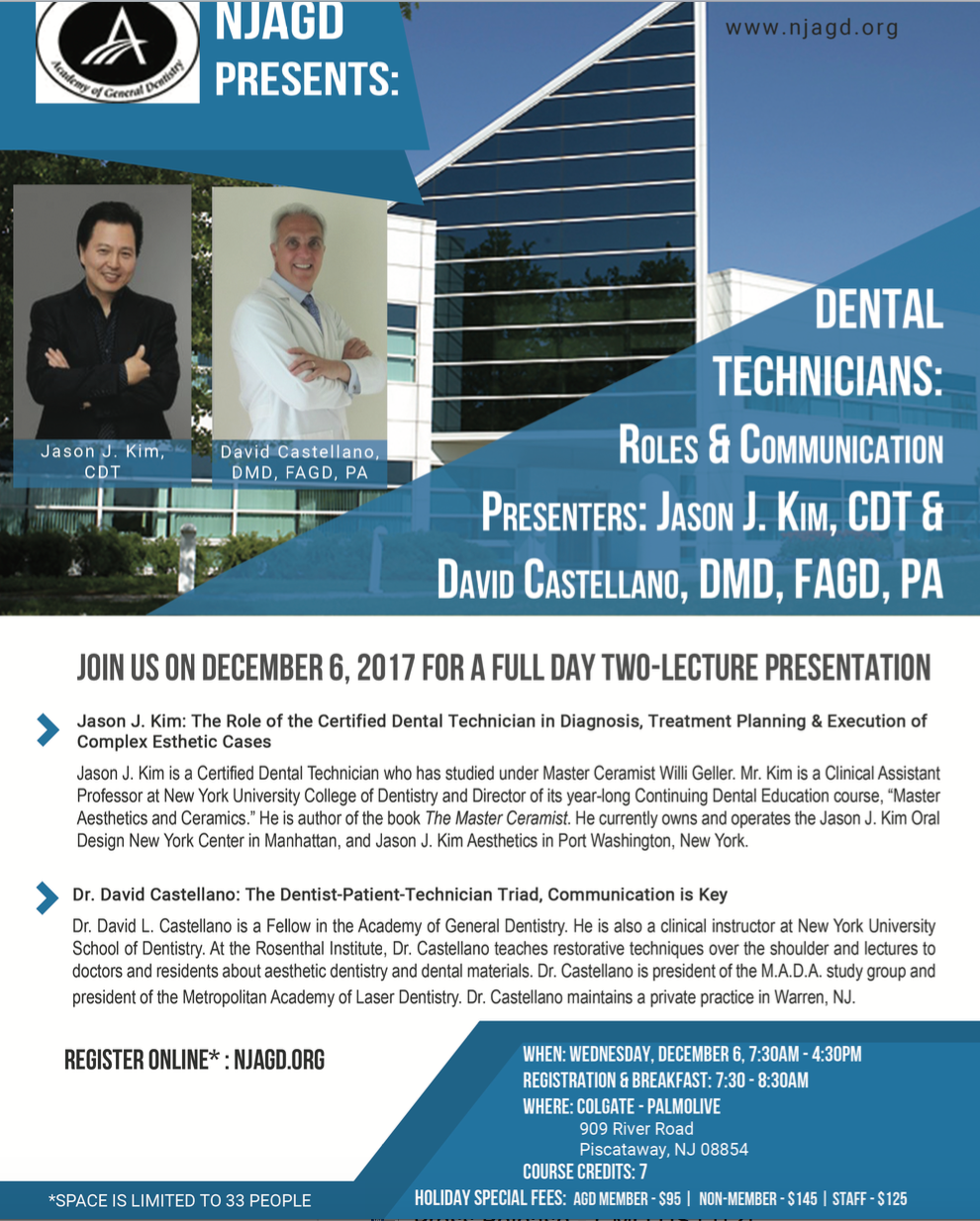 Exciting 2-Day Lecture Dec 6th in NJ