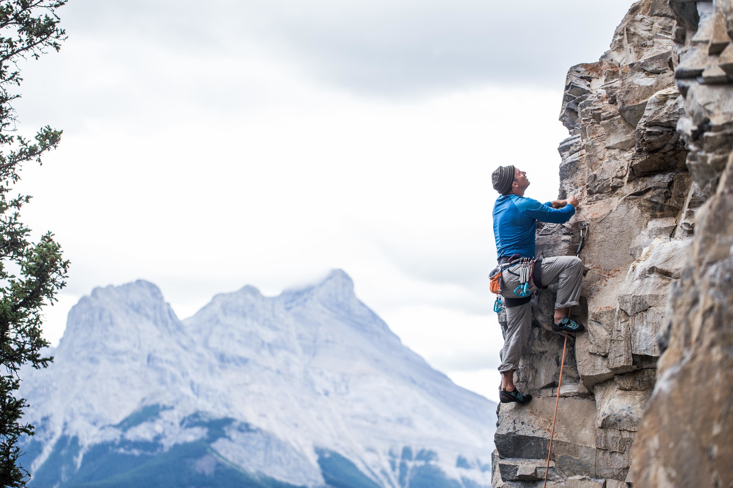 One of the many crags we visited in the bow valley; the memorable "look out". An epic approach followed by some great climbing.