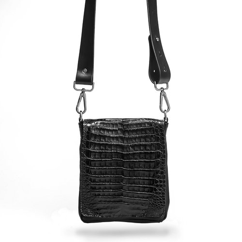 Musick Sharona Stingray Black Leather Belt Bag Musick Luxury Leather Accessories — Musick main image 3