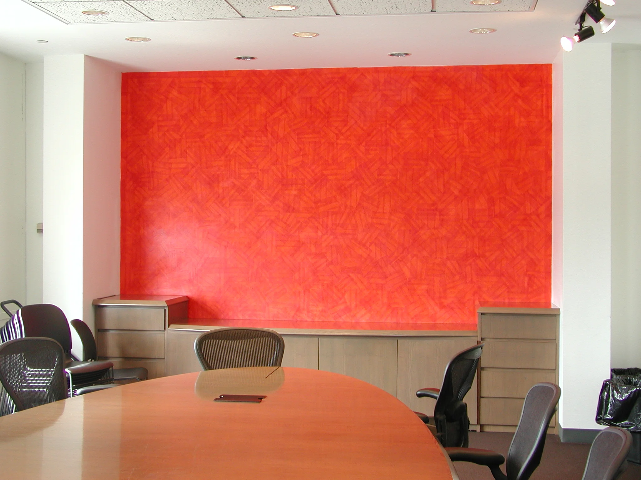   Creative Office Pavilion Boston, Massachusetts   Lobby Renovation  After years of reconfiguration, the furniture dealership requests a new lobby to invite clients down a very long access corridor into the showroom. &nbsp;We remove as much as possib
