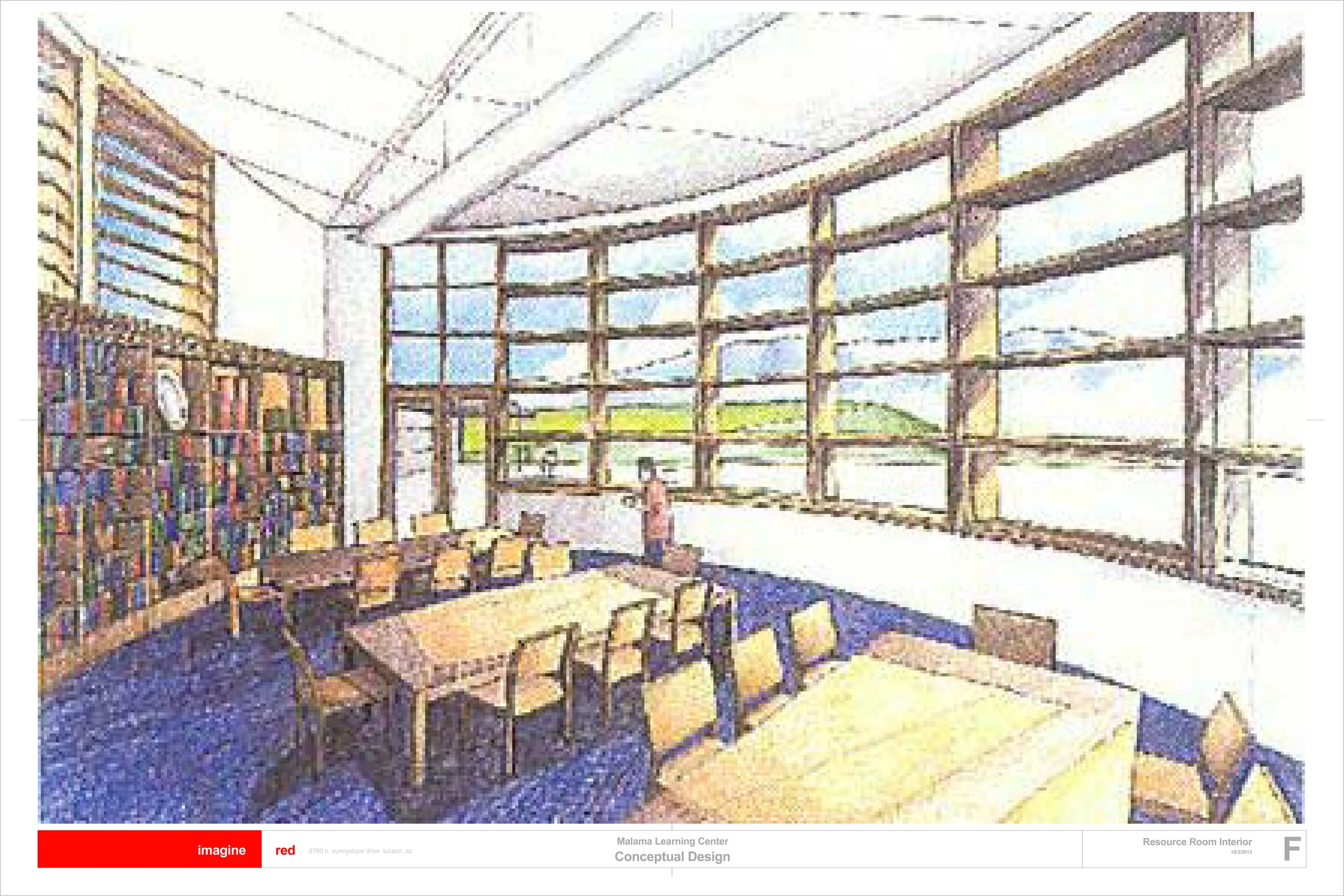 Malama Learning Center Kapolei High School Kapolei, Hawai'i 2003 Architect: Roel Krabbendam, Imagine RED Learning from our residential work in Hawai'i, this competition entry for a conservation learning center and performing arts facility on the island of Oahu responded to the tropical climate by pulling apart the program into thin building slivers that could be opened to the breeze to maximize ventilation. Other strategies include lifting buildings off the ground, collecting rainwater for cooling and irrigation and maximizing exterior circulation. Separating the building into thin slivers had the added benefit of defining gardens between structures, outdoor classrooms, fully integrating the conservation program with that of the performing arts.