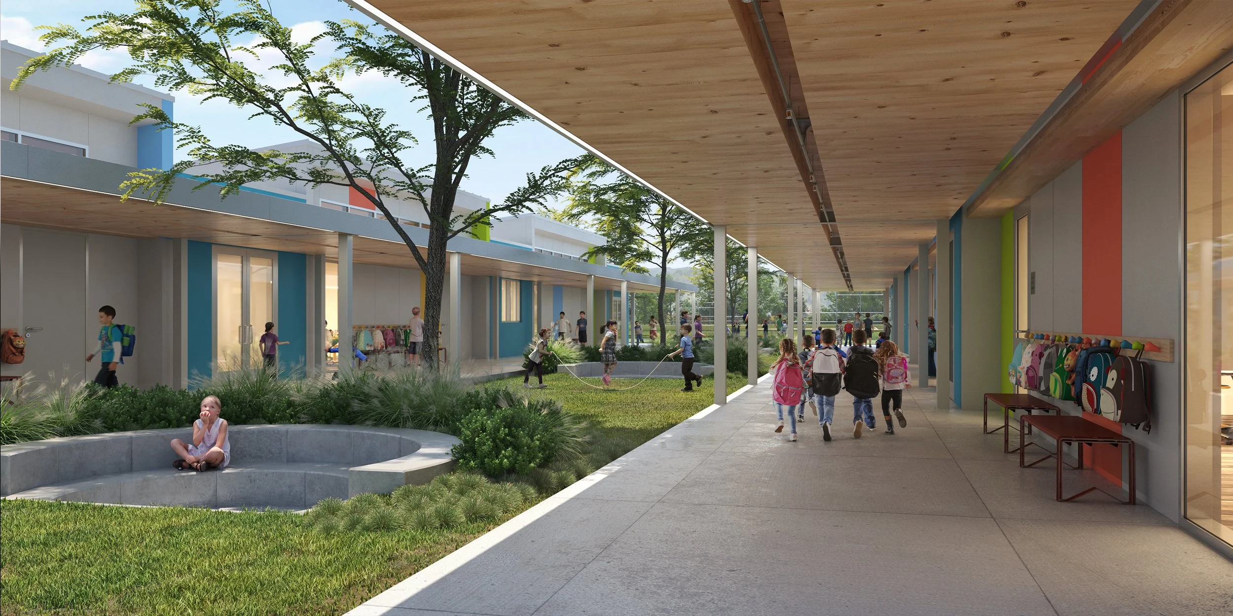  Architect of Record: &nbsp;A. C. Martin, Los Angeles, CA  Commission:&nbsp; State-approved, Modular, Net-Zero Classrooms  Architect:  Roel Krabbendam  