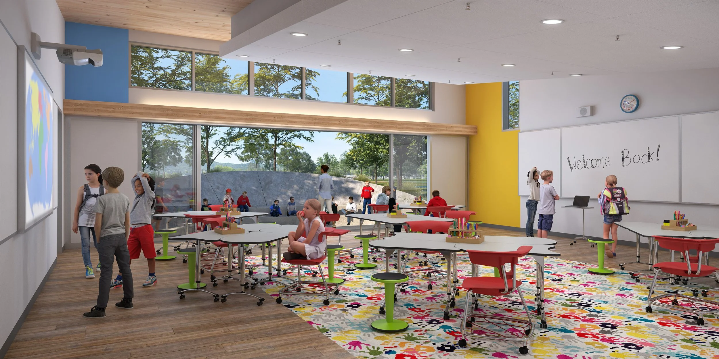   K-12 Modular Classroom Prototype  2020  Architect: Roel Krabbendam Architect of Record: A. C. Martin Structural Engineer: Miyamoto International Energy Consultant: Glumac  Cross-laminated timber technology was the basis for this modular classroom s