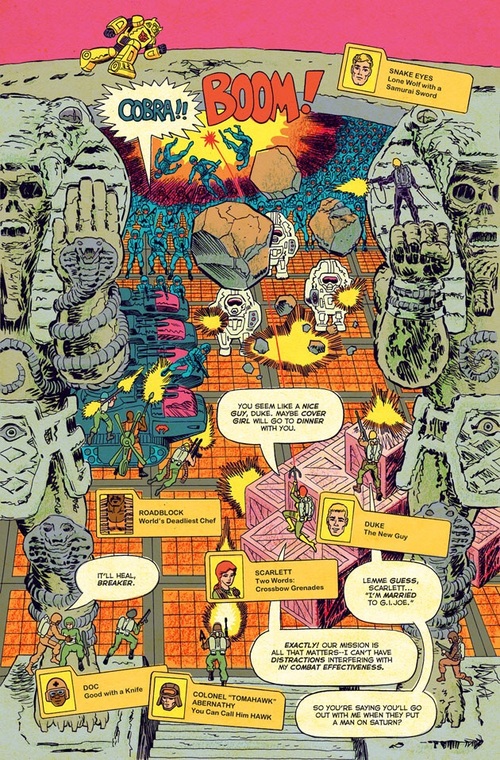  GI Joe vs. Transformers artwork by Tom Scioli. Avant-garde, sure, but is it "indie"?