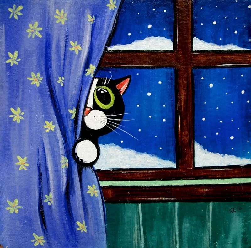 Painting: Kitty Hideout - Wednesday, February 18th from 10AM - 12PM (All Ages)