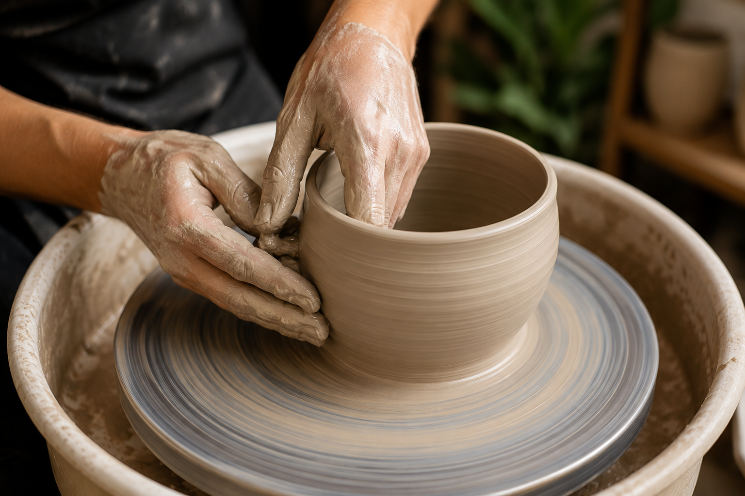 Pottery Program: Wheel Throwing & Hand-Building