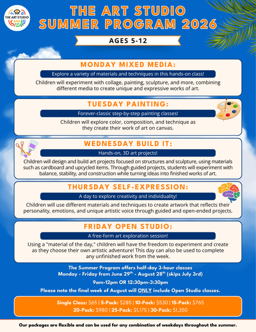 Summer Program Format Summer Program for Kids & Tweens — The Art Studio