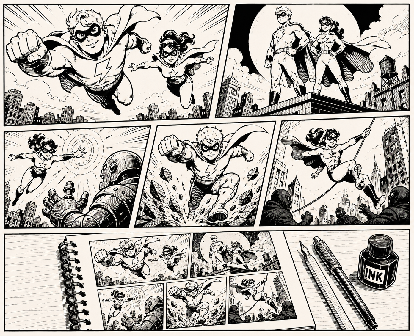 Comics & Storytelling Program: Superheros (6 Classes)
