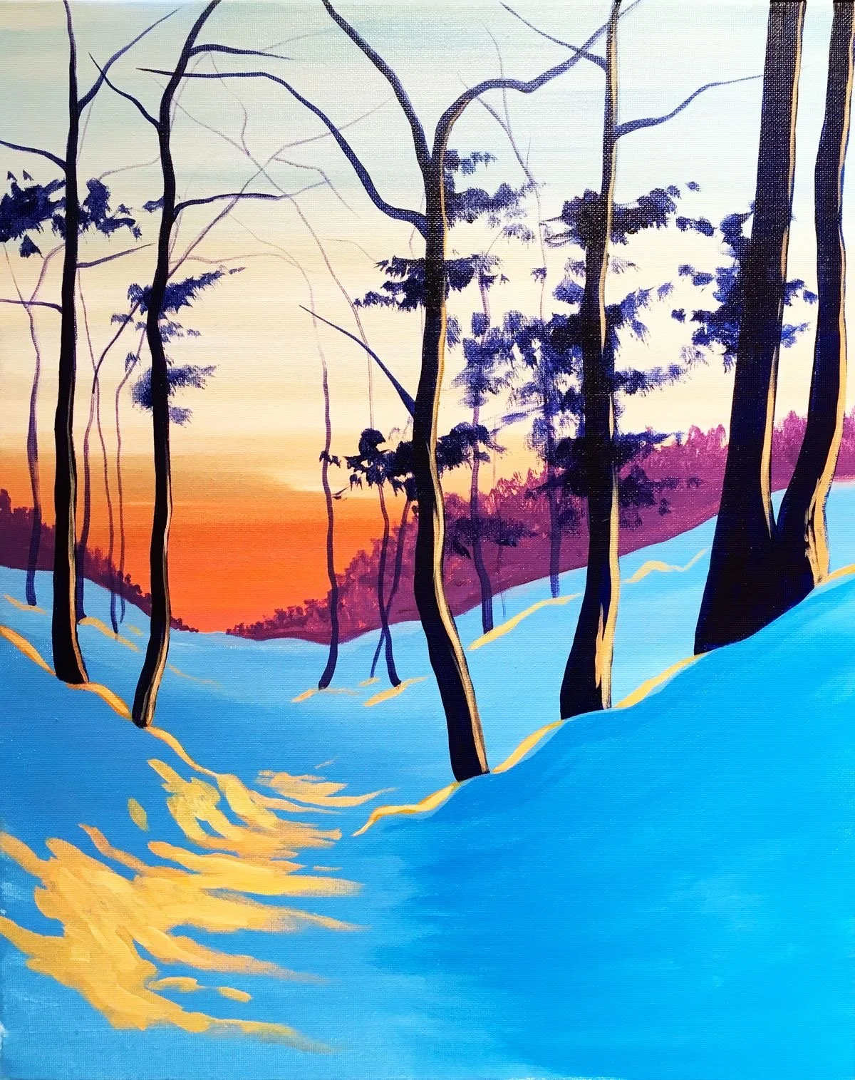 Paint & Sip Class: Winter Sunset - Friday, December 11th from 6:30PM - 8:30PM