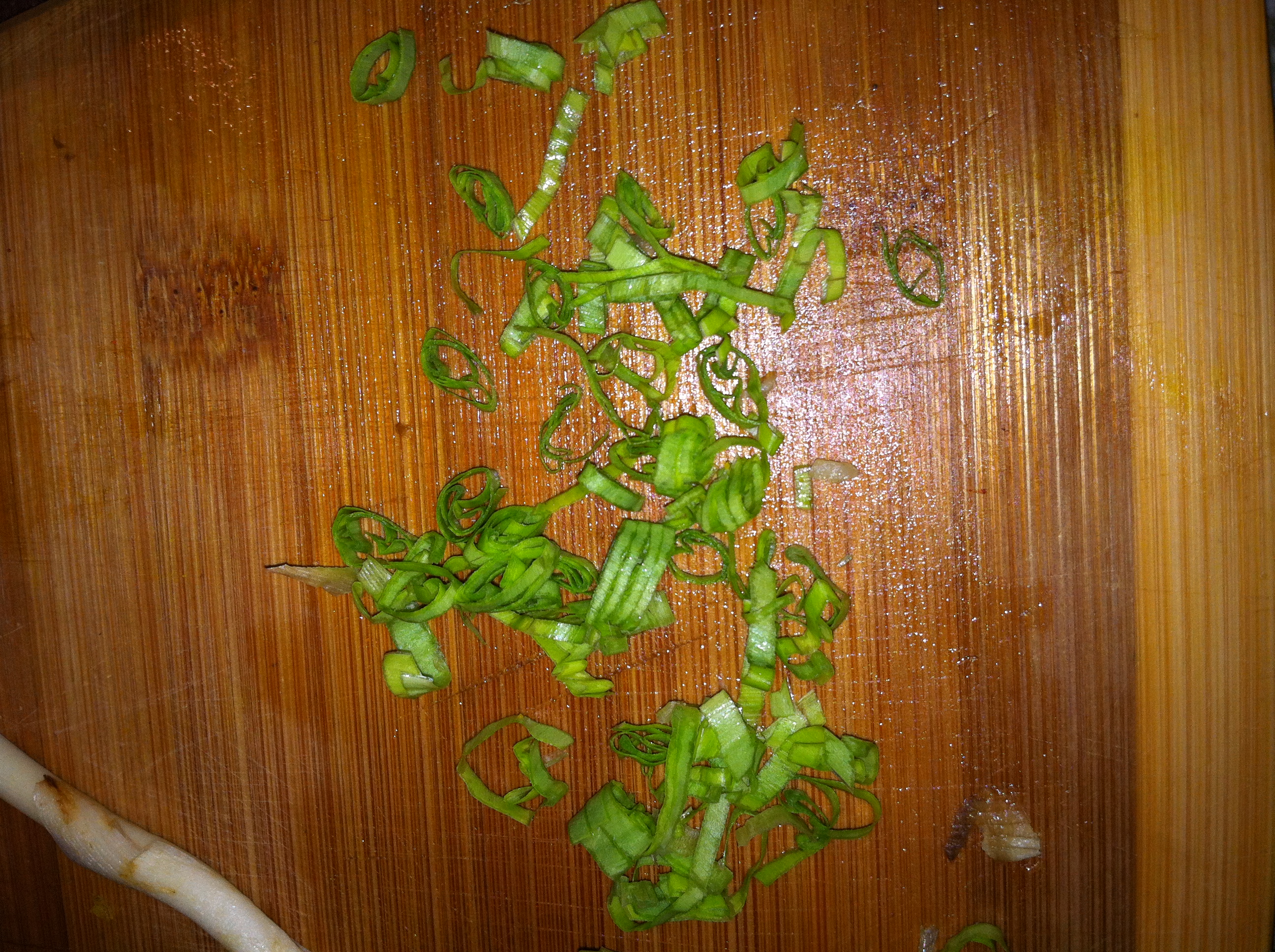 Julienned Turmeric leaves.