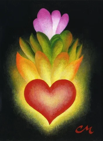 Spirit Flower, Acrylic on Panel, 6 x 8 inches