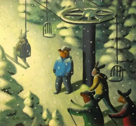 The Night Lifty, Acrylic on Panel, 8 x 10 inches