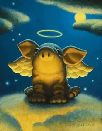 Lil' Angel, Acrylic on Panel, 8 x 10 inches