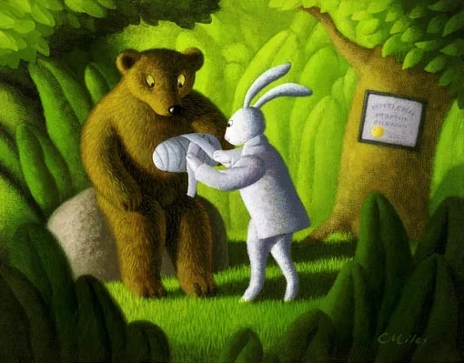 The Healer, Acrylic on Panel, 11 x 14 inches