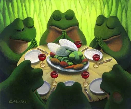 Giving Thanks, Acrylic on Panel, 11 x 14 inches