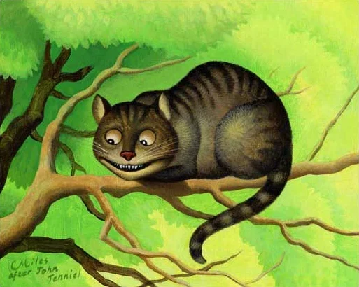 Cheshire Cat, Acrylic on Panel, 8 x 10 inches