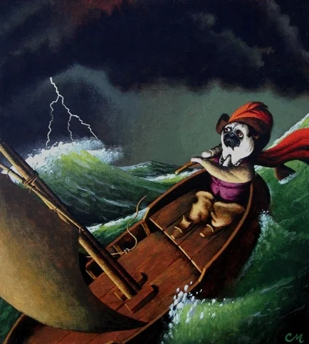 The Terrible Storm, Acrylic on Panel, 10 x 12 inches