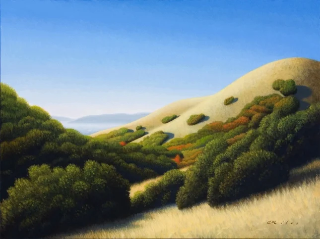 Down to the Valley, Acrylic on Panel, 18 x 24 inches