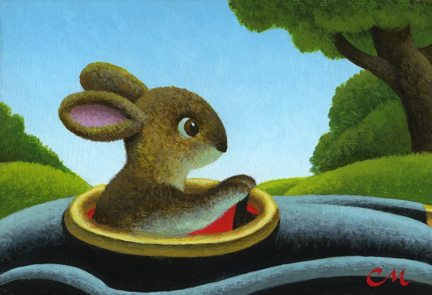 Day Trip, Acrylic on Panel, 6 x 8 inches