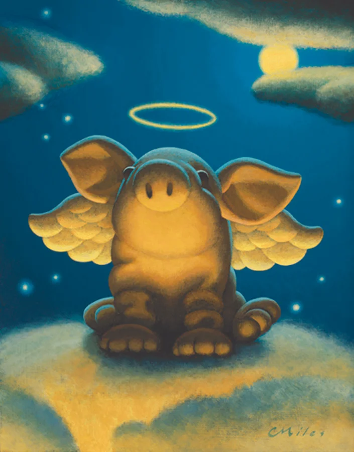 Lil' Angel, Acrylic on Panel, 8 x 10 inches