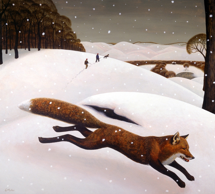 The Fox, Acrylic on Panel, 30 x 33 inches