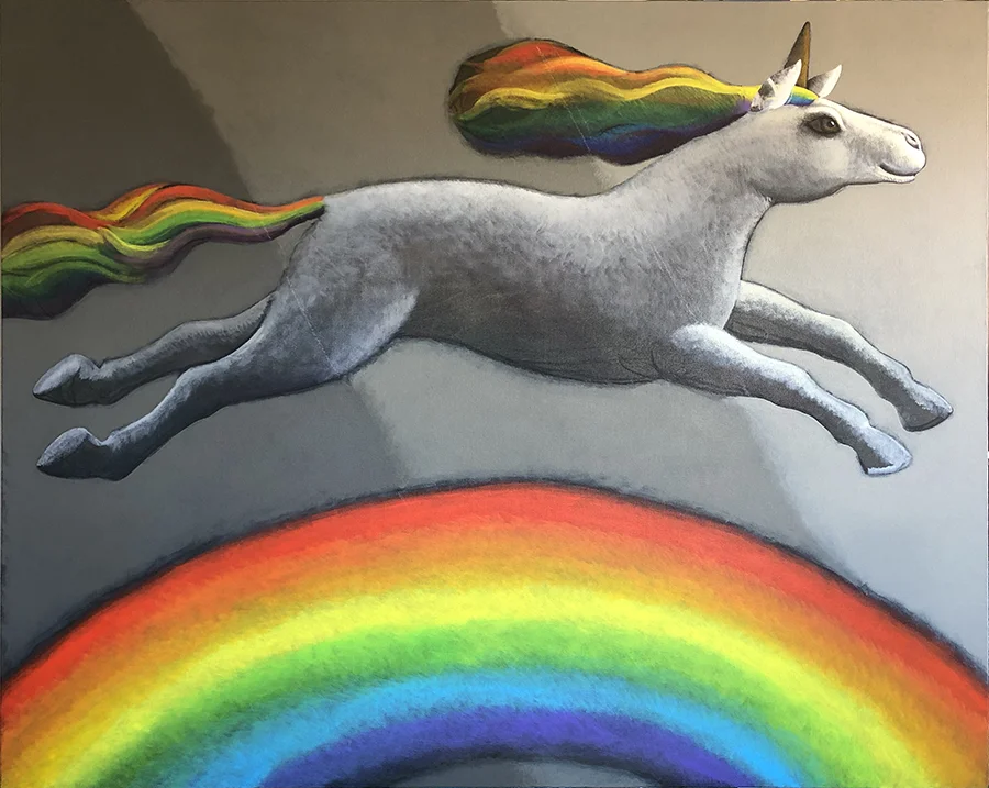Here is how the painting looks now, with the beginning stages of the opaque background. I am going to blend the background into a mostly smooth gradation.