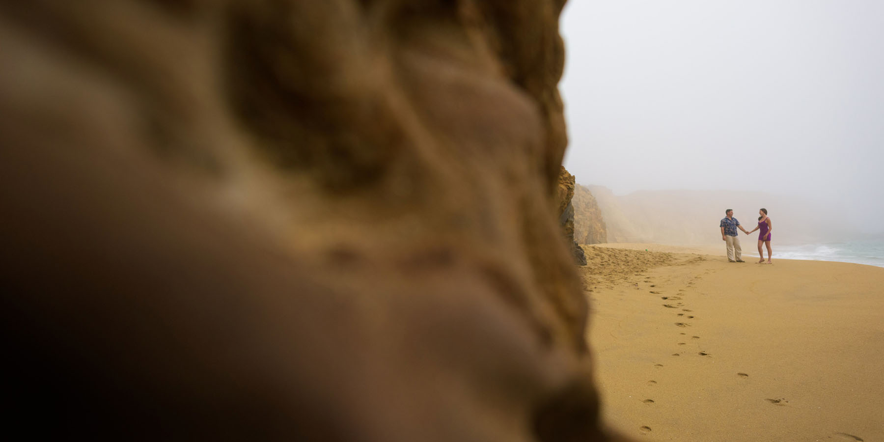 Panther Beach Engagement Photos - Santa Cruz - by Bay Area wedding photographer Chris Schmauch