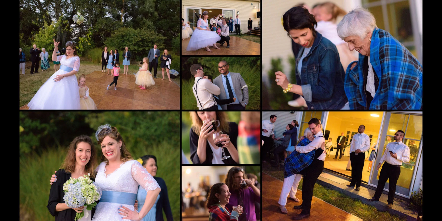 Dancing with grandma - Private Estate wedding in Sebastopol, CA - by Bay Area wedding photographer Chris Schmauch