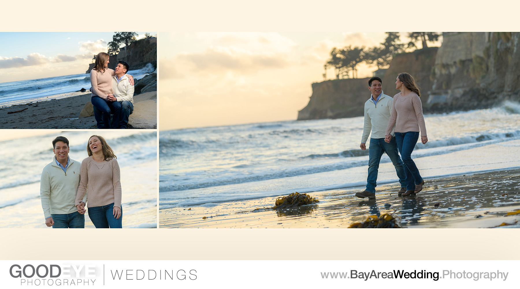 Capitola Beach Engagement Photos - by Bay Area wedding photograp