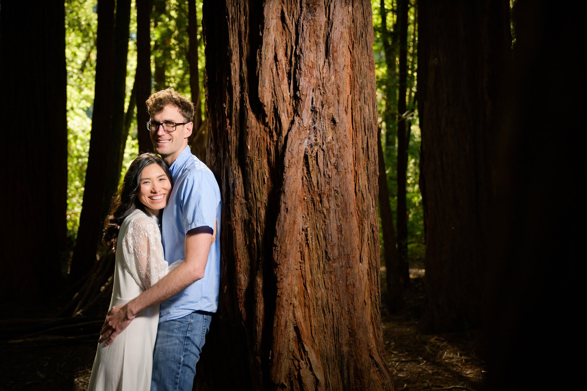 Redwoods engagement session at nisene marks in aptos, ca