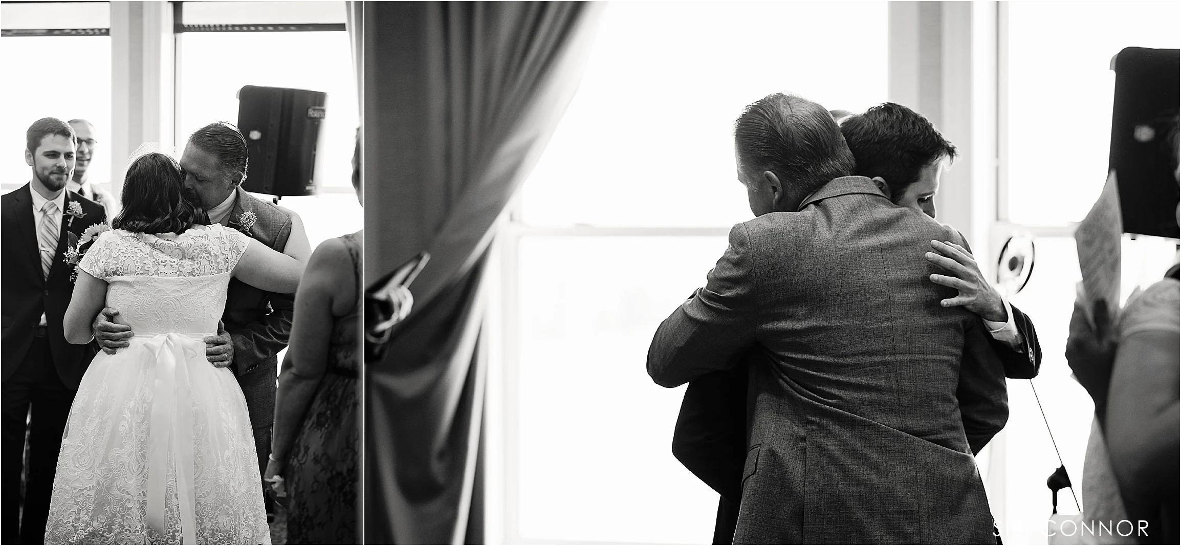 Hotel Blackhawk ballroom wedding ceremony