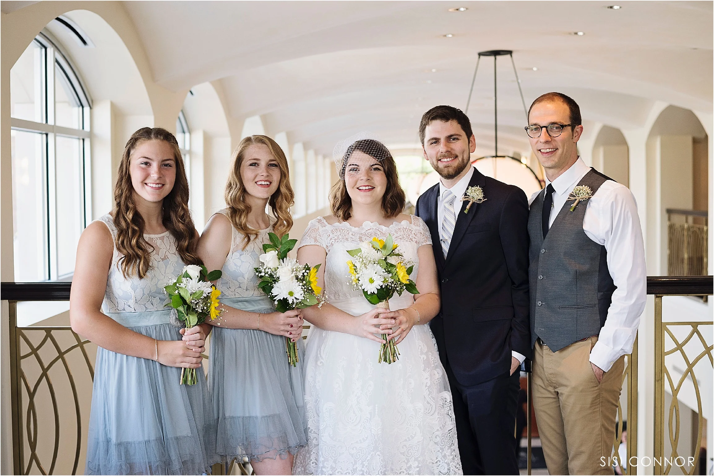 Hotel Blackhawk ballroom wedding ceremony