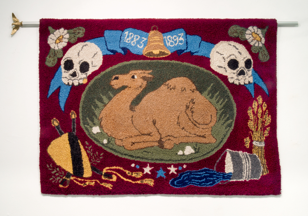 Fantasia Colorado , Cotton, flagpole, wool, 61 x 36 in, 2016