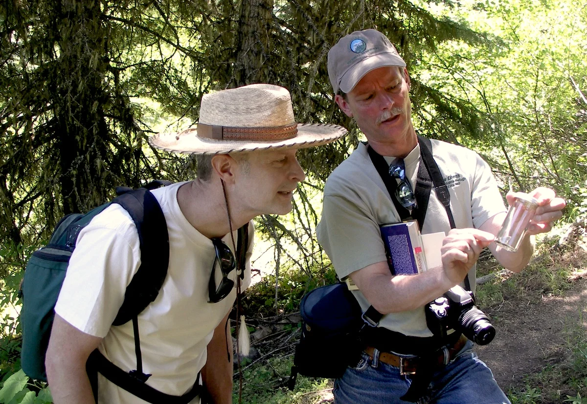 friends of CSNM Board Member Peter Schroeder (left) is the 2015 bioblitz coordinator. Citizen scientists* will work will help scientists and naturalists gather data on butterfly diversity and abundance at the Monument on june 6, 2015.