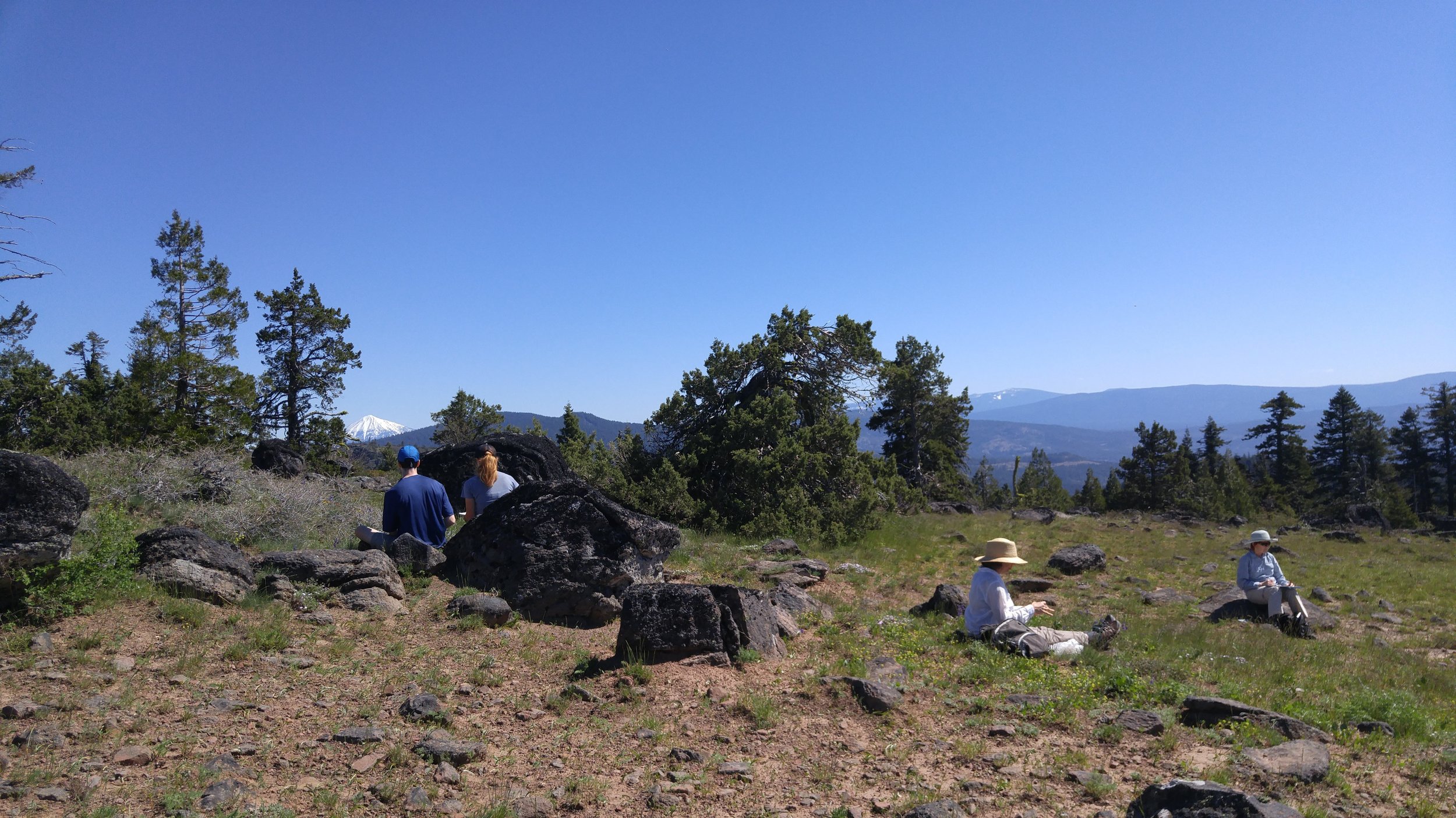  Our comfortable seats among the rocks 