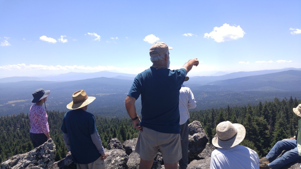 Dr. Parker and group atop Vulture Rock.