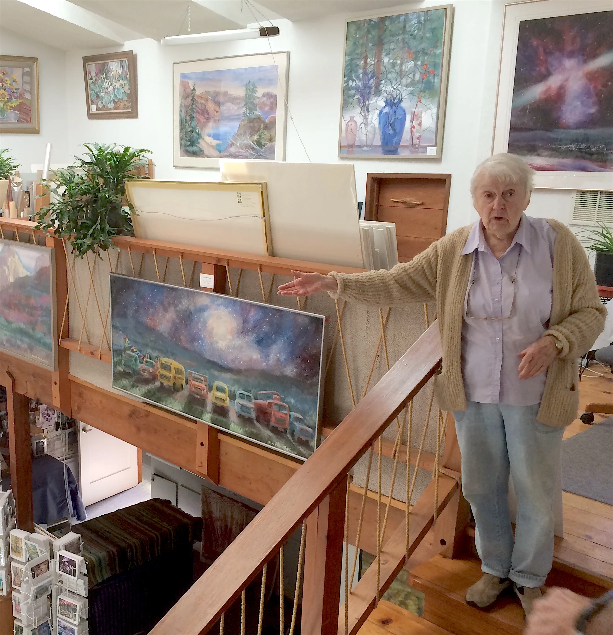 Harriet in her studio, 2014. WWC photo