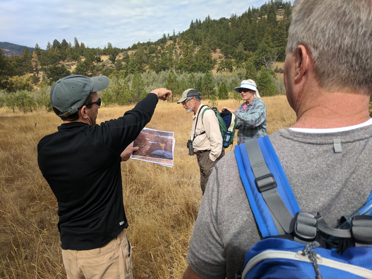 Tim Montfort shows us pictures (before work) to show the extent of the restoration