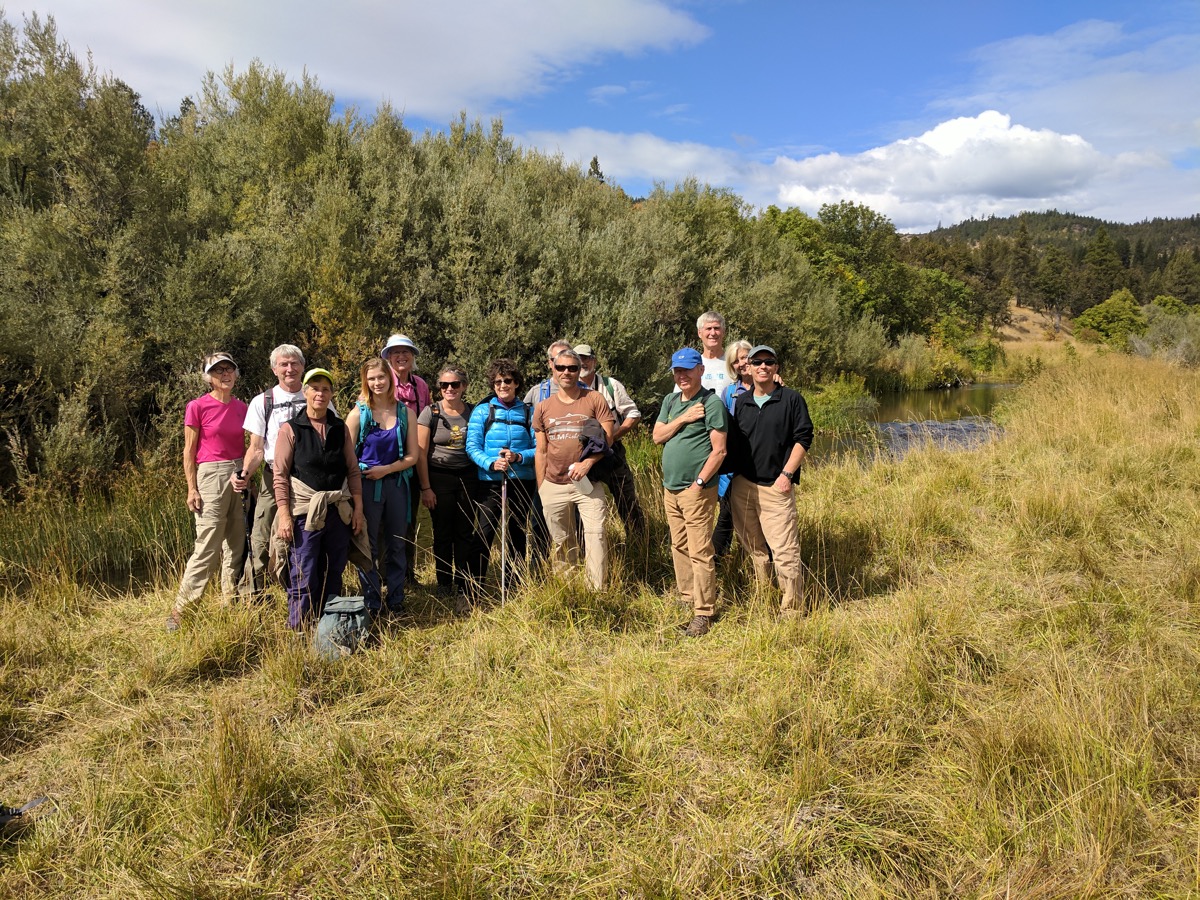 Hike and Learn group exploring Jenny Creek