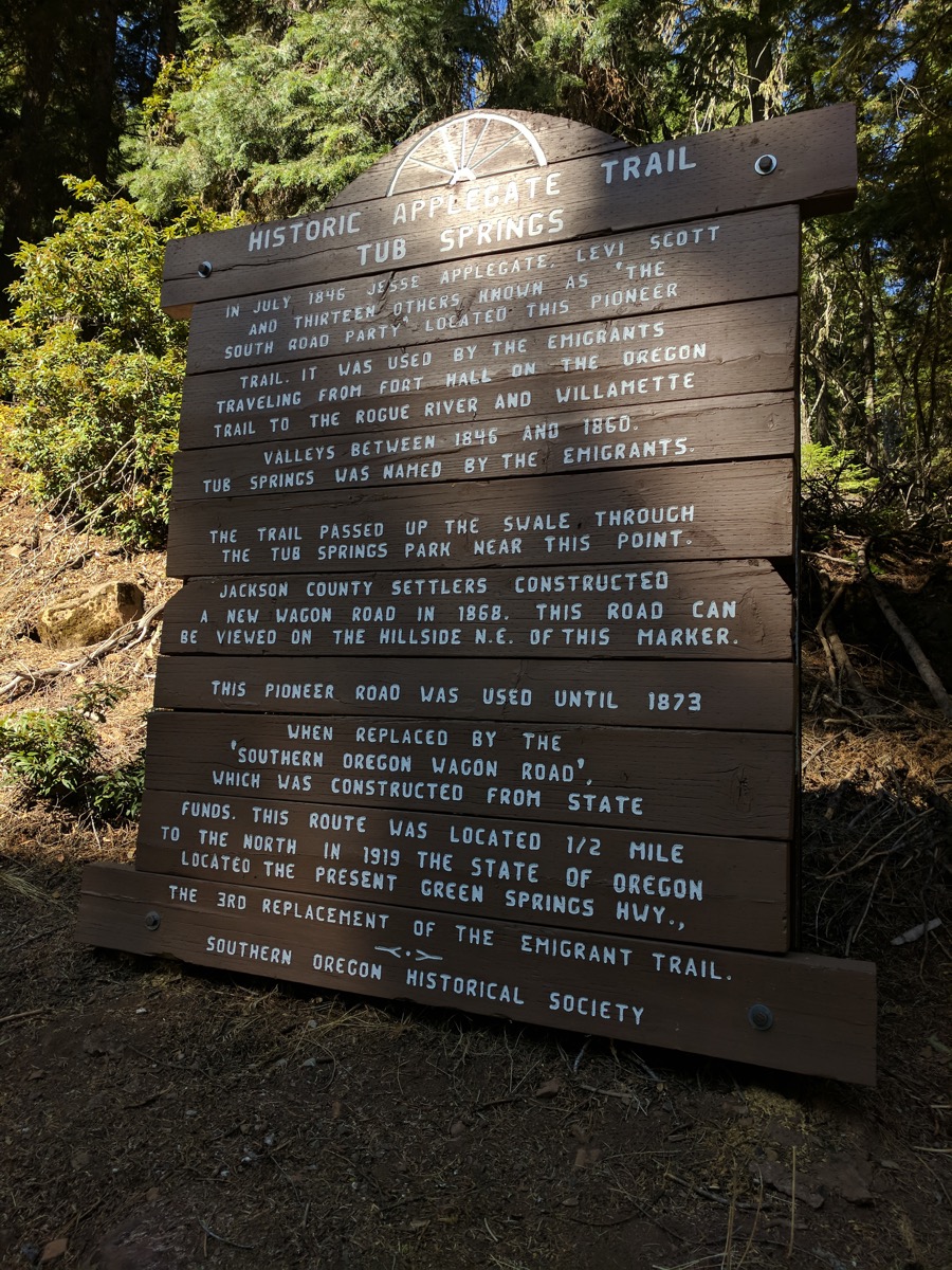 Historic Applegate Trail marker 