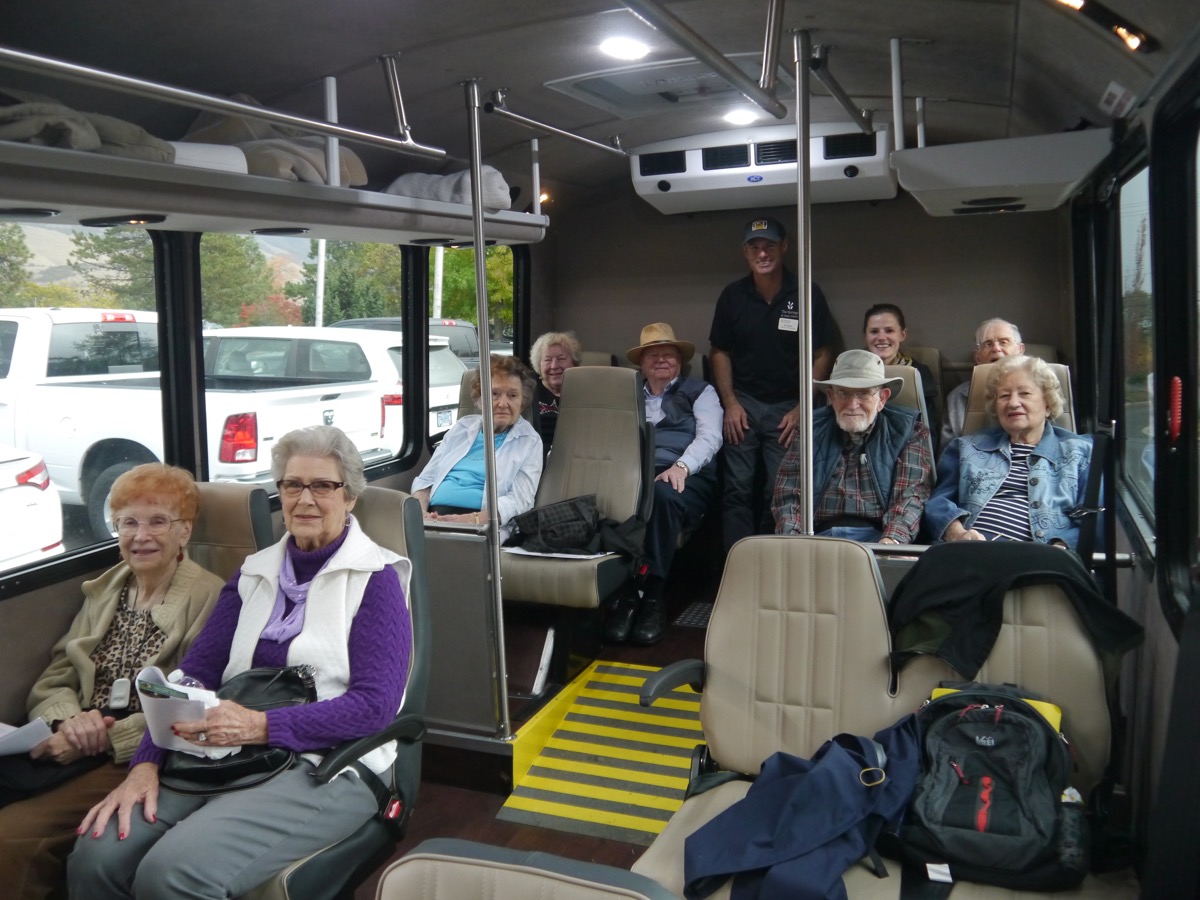 Bus tour participants