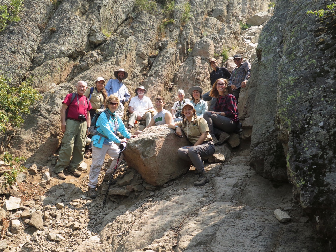 Our group at the base of Pilot Rock E Thompson photo
