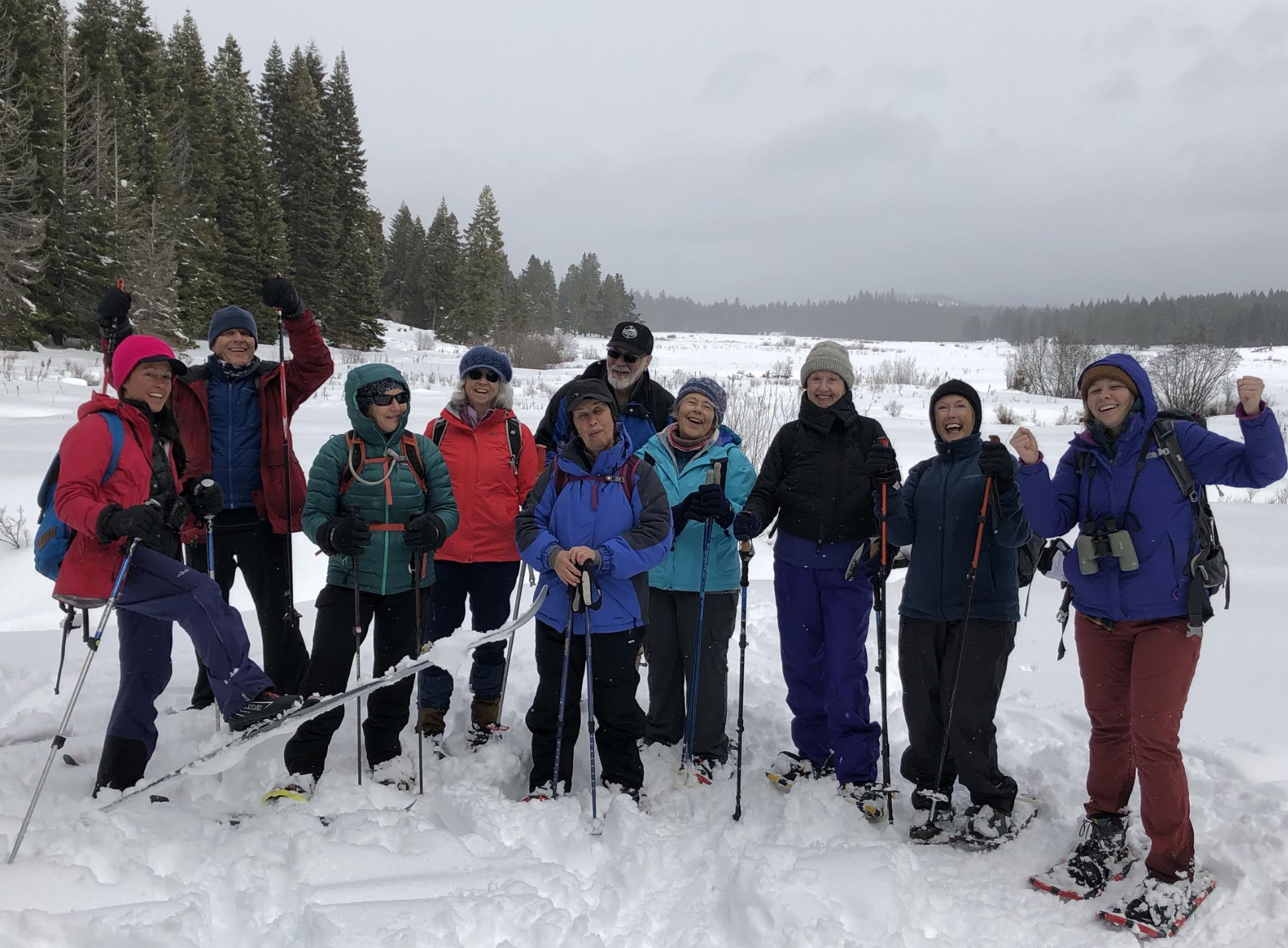 Group shot at the edge of Vesper Meadow.